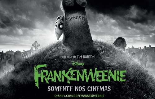 Cinema: Disney divulga poster de FRANKENWEENIE, novo filme de Tim Burton, que estreia em 2 de novembro