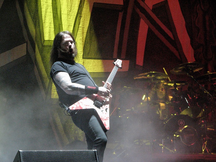 Slayer também abriu o show do Iron. Foto: Portal Fama