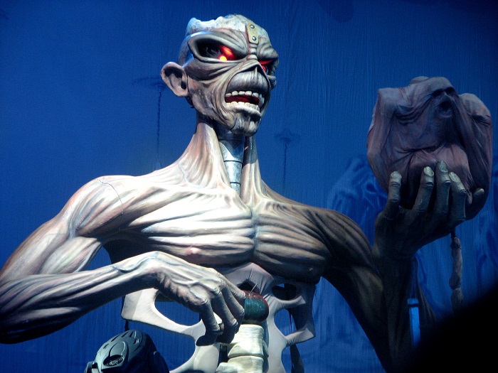 MAscote Eddie do Iron Maiden na Arena Anhembi. Fotos: Portal Fama