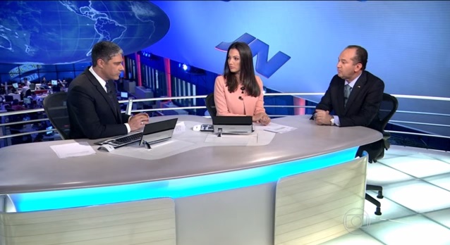 Senador "solta PUM" na gravaçao do Jornal Nacional