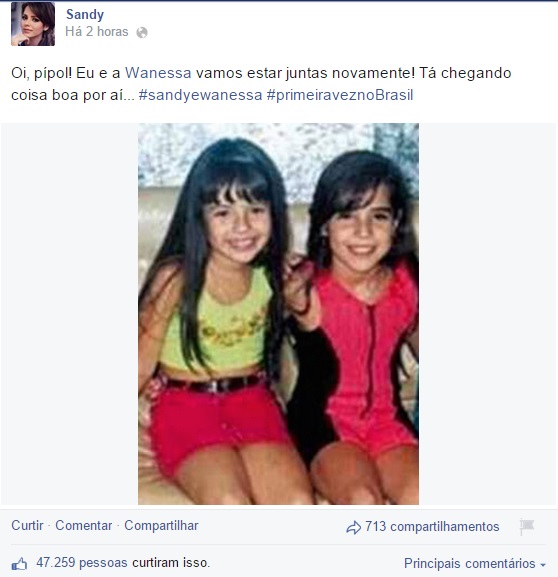 portal fama a sandy wanessa face