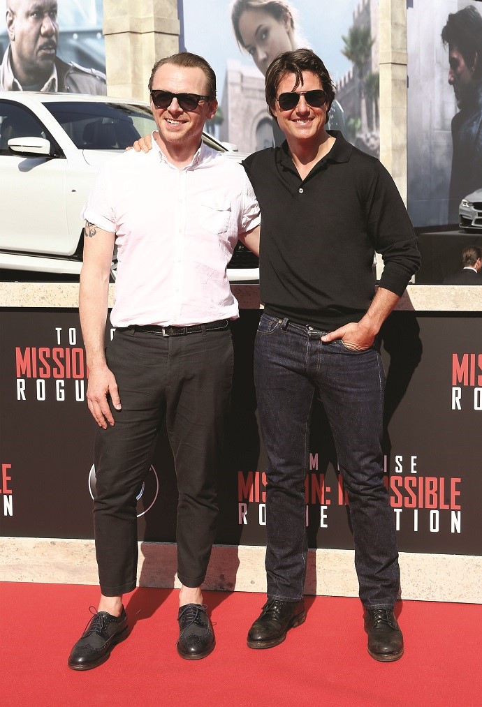 Simon Pegg e Tom Cruise. Foto by Andreas Rentz/Getty Paramount Pictures International)